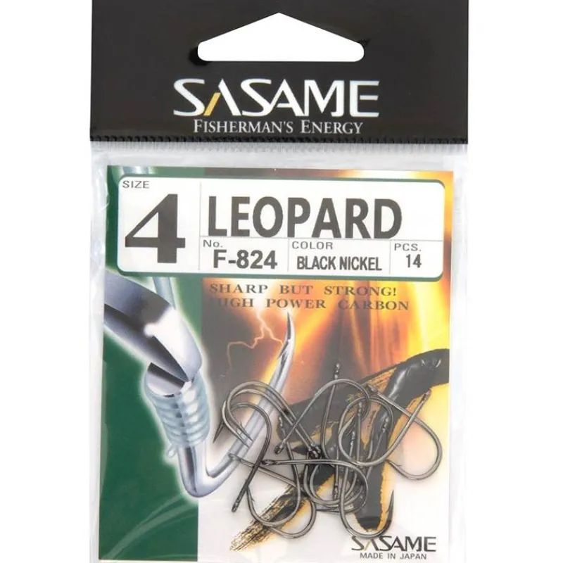 Sasame Hameçon Simple Leopard Black Nickel