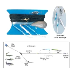 Flashmer Ligne De Traine Bateau Ecoline Lancons + Kit De Rechange