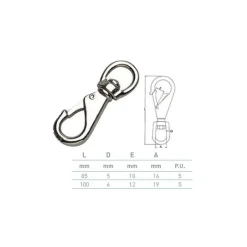 Pike n Bass Mousqueton Emerillon Voile Pike'n Bass Alliage Aluminium