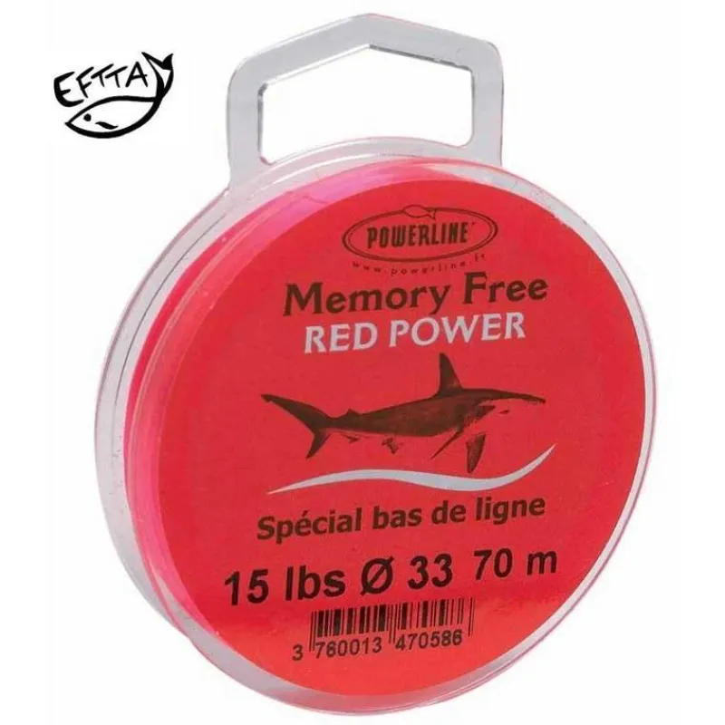 Powerline Nylon A Bas De Ligne Memory Free Red Power