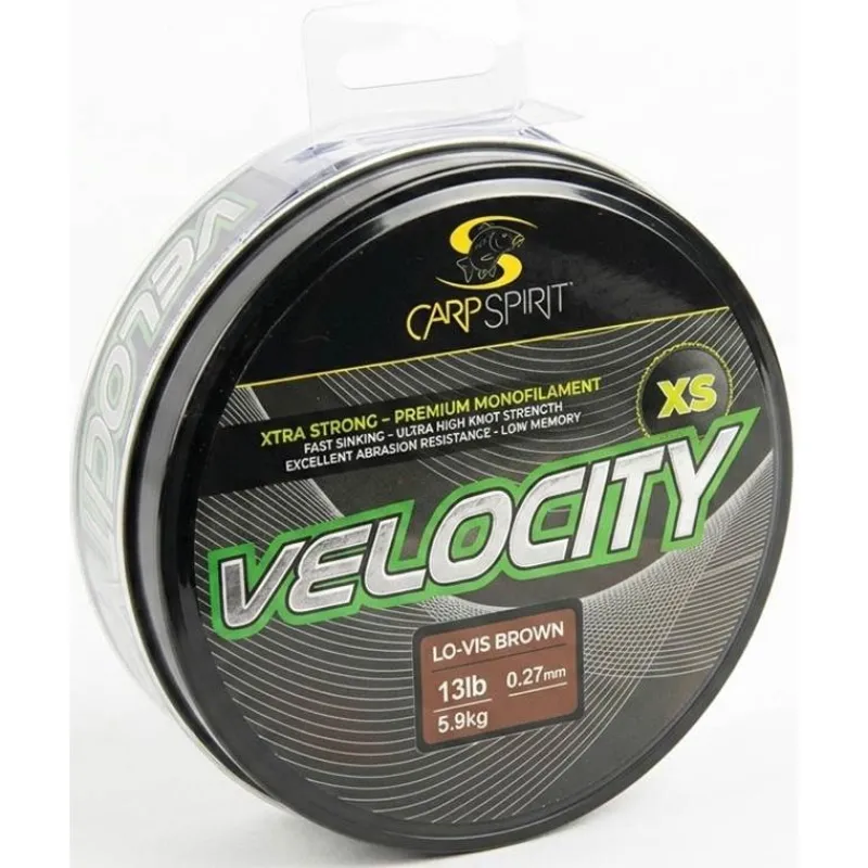 Carp Spirit Nylon Velocity Xs Lo-Vis Clear - 1200M
