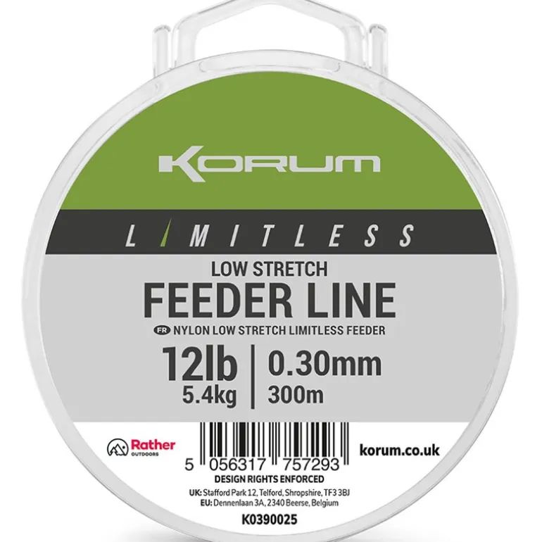 Nylon Korum Limitless Low Stretch Feeder Line - 300M