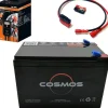 Cosmos Pack Batterie Lithium 12V 15Amp + Chargeur Osram 12V4amp + Faisceaux De Connexion Rapide