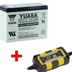 Yuasa Pack Batterie Longue Durée Sondeur + Chargeur Automatique
