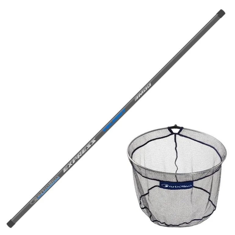 Pack Manche + Tête D'épuisette Garbolino Express Telenet + Leader Match