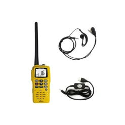 Navicom Pack Vhf Rt411+ + Pack Chargeur 220V + Cable Usb + Micro Oreillette