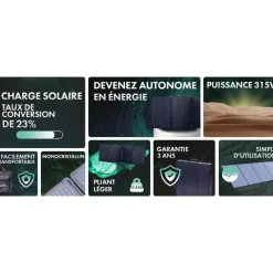 Orium Panneau Solaire Pliant Cadré 315W