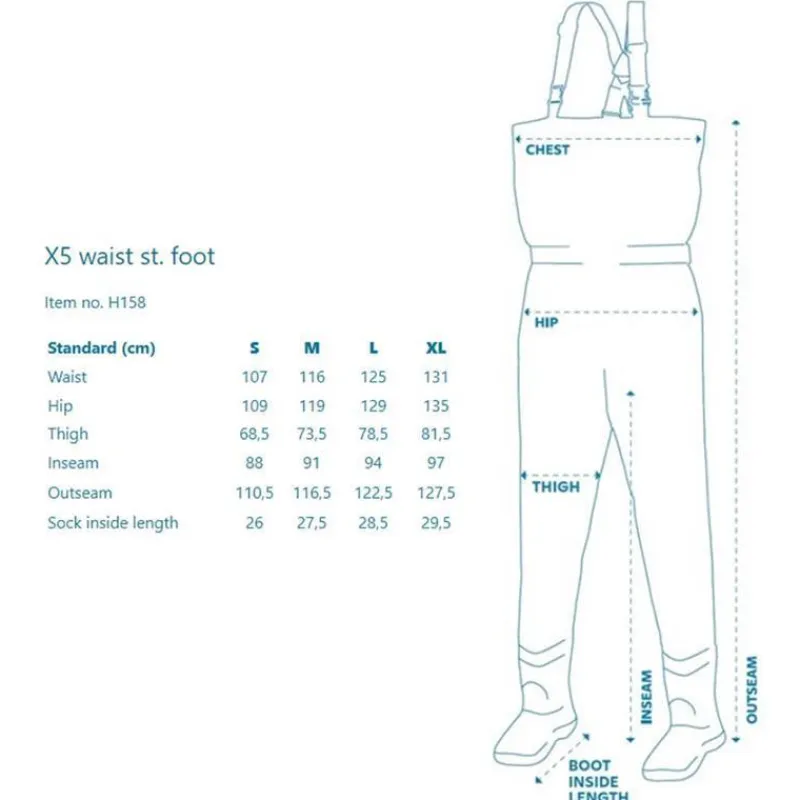 Kinetic Pantalon De Wading X5 Waist Boot Foot