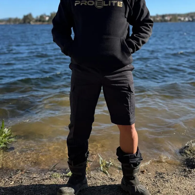 Pro Elite Baits Pantalon Homme Multi-Poches Amovible Pro - Noir