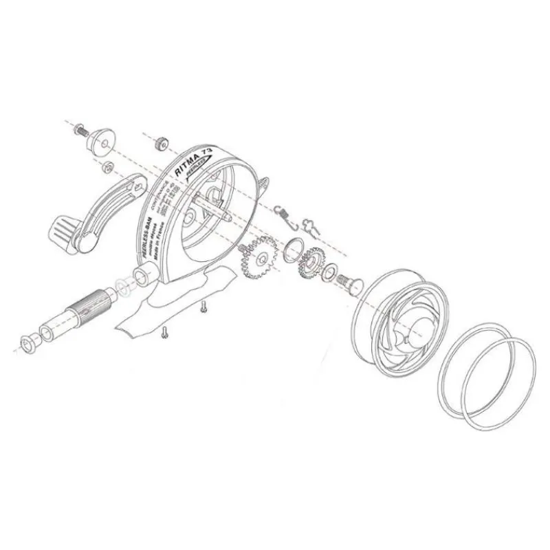 Peerless Bam Pieces Detachees Pour Moulinet Truite Ritma 72 D Et 73 D