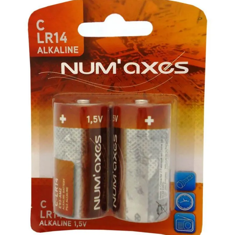 Piles Alcalines Numaxes 1,5V C Lr14 - Pochette De 2