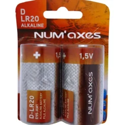 Numaxes Piles Alcalines 1,5V D Lr2 - Pochette De 2