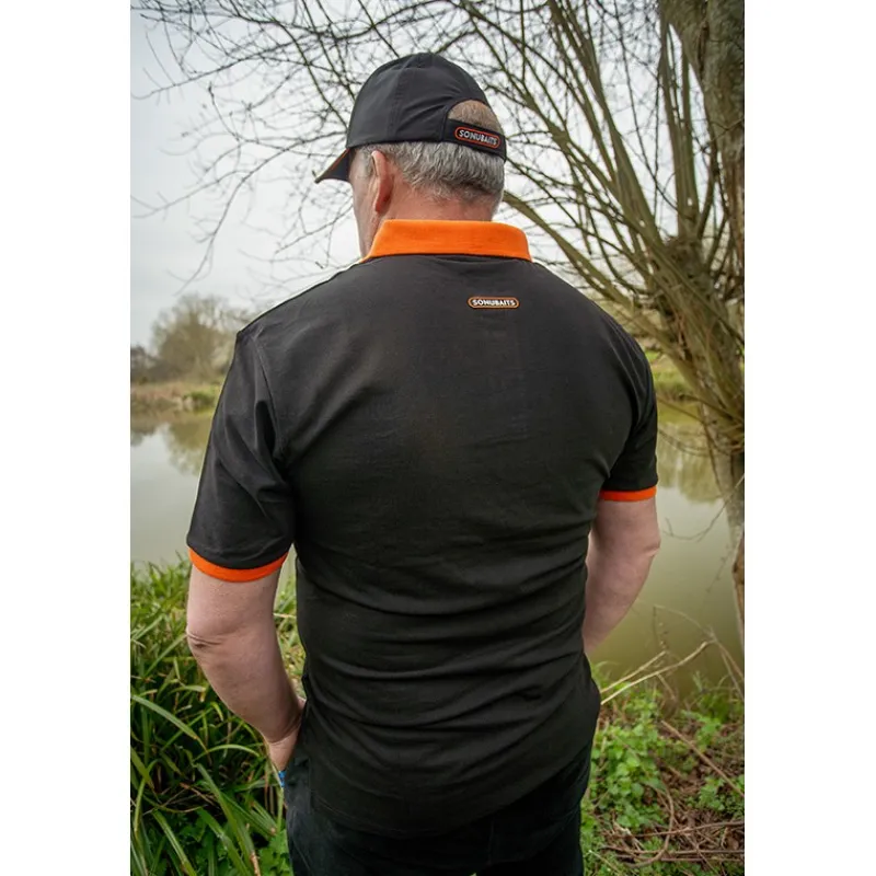 Sonubaits Polo Homme - Noir/Orange