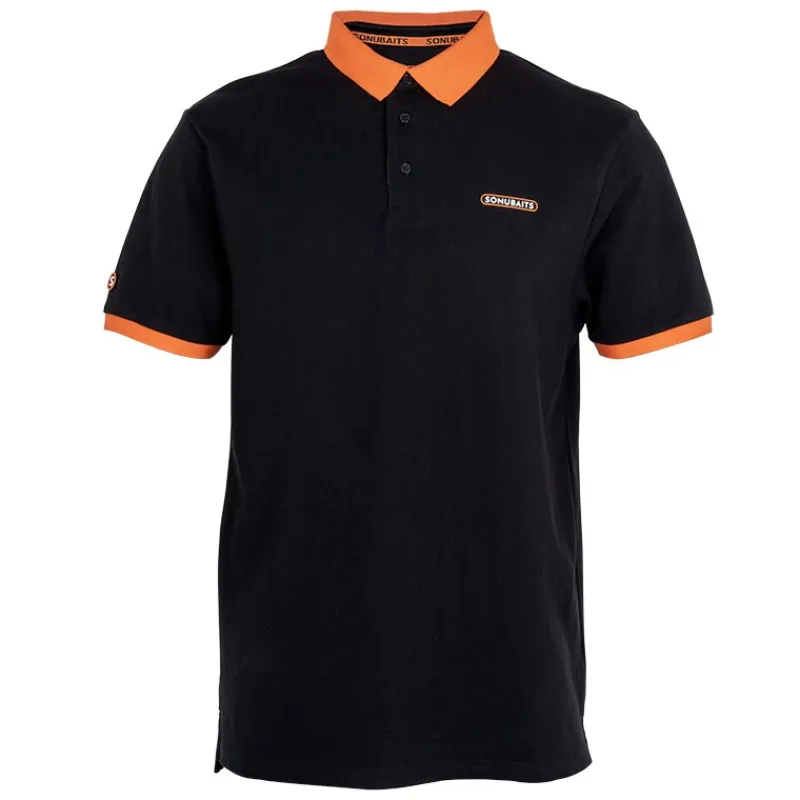 Sonubaits Polo Homme - Noir/Orange