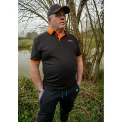 Sonubaits Polo Homme - Noir/Orange