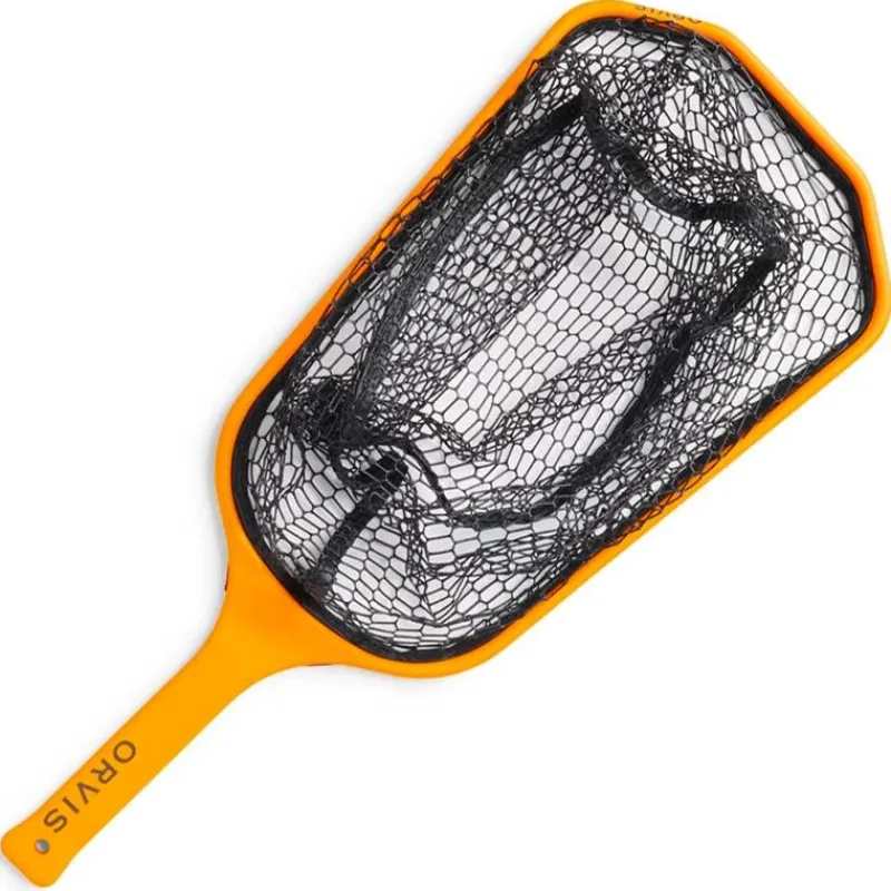 Orvis Épuisette Raquette Wide Mouth Hand Net Find My Net Orange