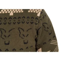 Fox Pull Homme Festive Jumper - Kaki
