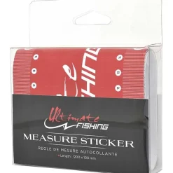 Ultimate Fishing Regle Autocollante Measure Sticker Uf - Noir Et Rouge