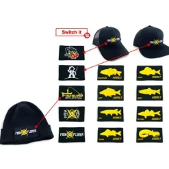 Fishxplorer Scratch Interchangeable Pour Casquette / Bonnet Addict Sandre - Vert
