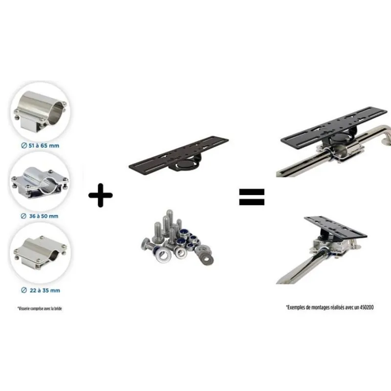 Seanox Support Écran Gps/Sondeur Fixe D22/65 Gm