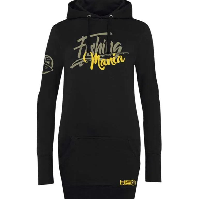 Sweat Femme Hot Spot Design Long Hoodie Fishing Mania - Noir