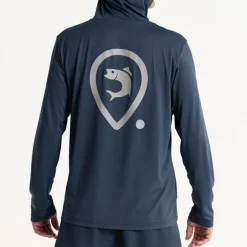Sweat Homme Adventer & Fishing Golon Anti Uv À Capuche - Marine