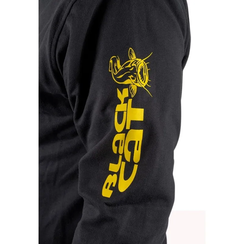 Black Cat Sweat Homme Black Hoody - Noir