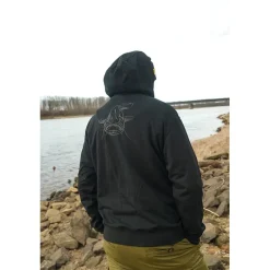 Black Cat Sweat Homme Black Hoody - Noir