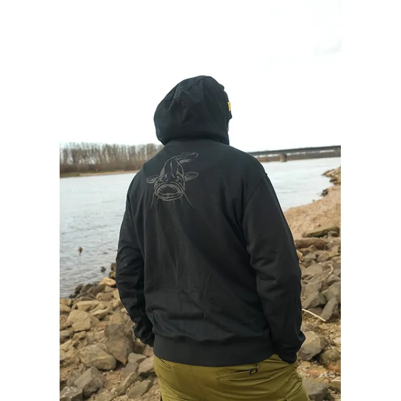 Black Cat Sweat Homme Black Hoody - Noir