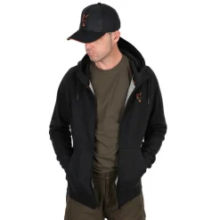 Fox Sweat Homme Collection Lw Hoody Black & Orange - Noir
