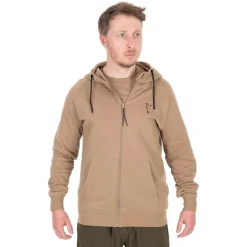 Sweat Homme Fox Collection Lw Zip Hoody - Tan