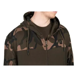 Fox Sweat Homme Lw Khaki/Camo Split Zip Hoody - Kaki/Camo