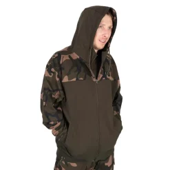 Fox Sweat Homme Lw Khaki/Camo Split Zip Hoody - Kaki/Camo