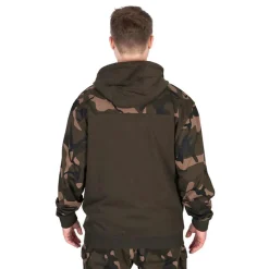 Fox Sweat Homme Lw Khaki/Camo Split Zip Hoody - Kaki/Camo