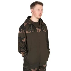 Fox Sweat Homme Lw Khaki/Camo Split Zip Hoody - Kaki/Camo