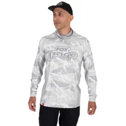 Fox Rage Sweat Homme Uv Hooded Light Camo Top - Gris