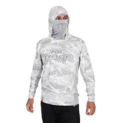 Fox Rage Sweat Homme Uv Hooded Light Camo Top - Gris