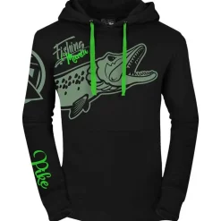 Sweat Homme Hot Spot Design Fishing Mania Pike - Noir