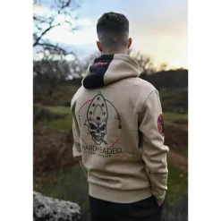 Sweat Homme Hot Spot Design Hoodie Hardheaded - Beige