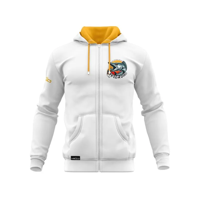 Hot Spot Design Sweat Homme Predator Barracuda - Blanc