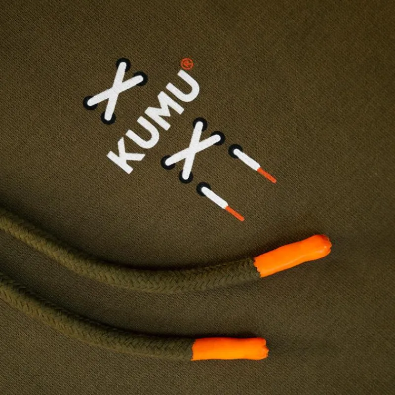 Kumu Sweat Homme Hoody True Leather - Kaki