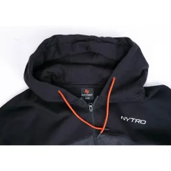 Nytro Sweat Homme Zipped Hoody Tri-Color - Black/Dark Marl Grey Red