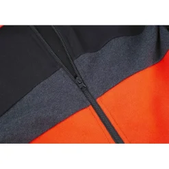 Nytro Sweat Homme Zipped Hoody Tri-Color - Black/Dark Marl Grey Red