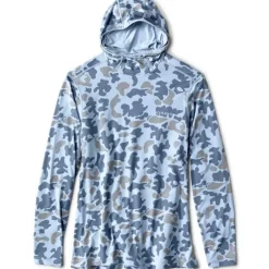 Orvis Sweat Homme Sun Defense L/S Hoodie - Bleu Camo