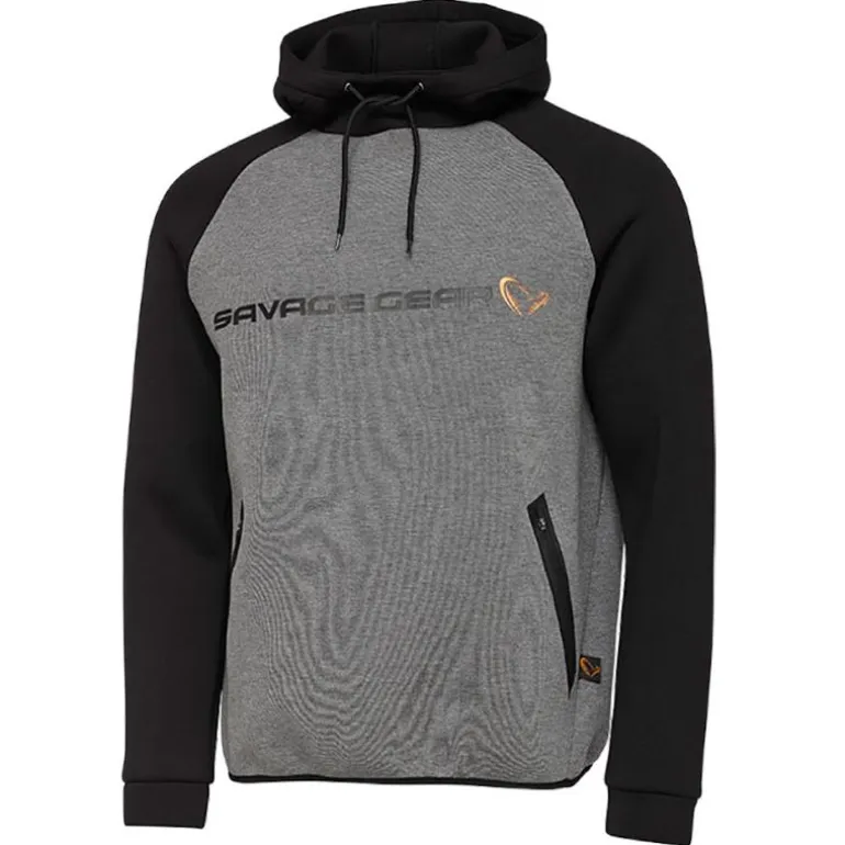 Sweat Homme Savage Gear Tec-Foam Hoodie - Gris/Noir