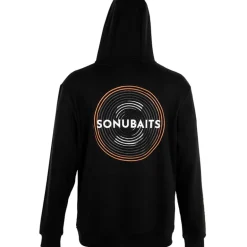 Sweat Homme Sonubaits 1/4 Zip Hoodie With Phone Pocket - Noir/Orange