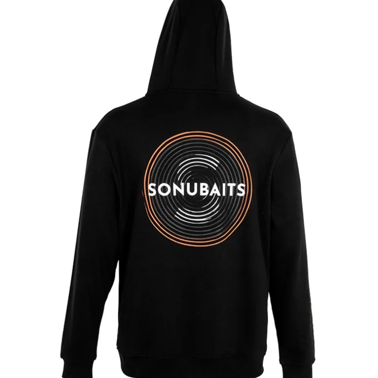 Sweat Homme Sonubaits 1/4 Zip Hoodie With Phone Pocket - Noir/Orange