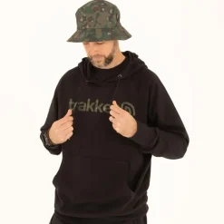 Trakker Sweat Homme Cr Logo Hoody Black Camo - Noir