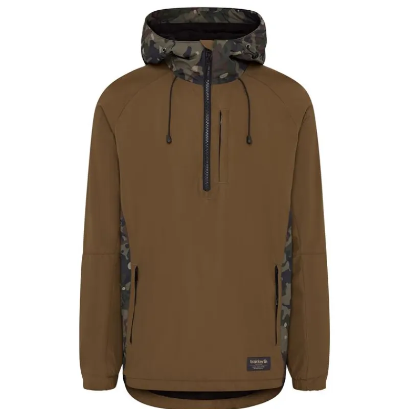 Trakker Sweat Homme Techpro Half-Zip Hoody - Kaki/Camou