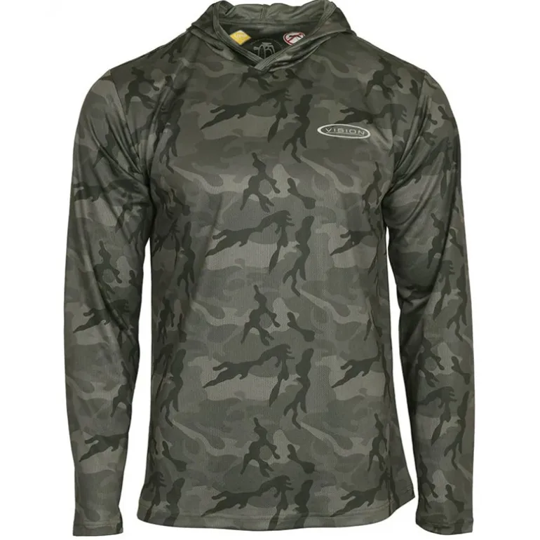 Sweat Homme Vision Bamboo Bug & Uv Hoodie - Olive